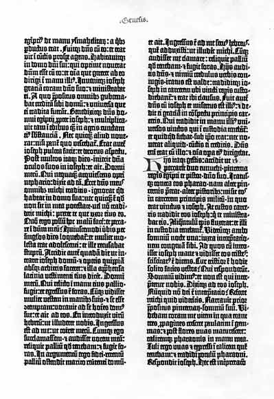 Gutenberg Bible Page